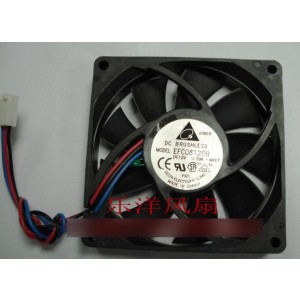 DELTA FFC0812DB 12V 0.50A 3wires Cooling Fan