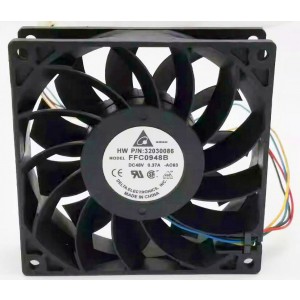 Delta FFC0948B 48V 0.37A 4wires Cooling Fan