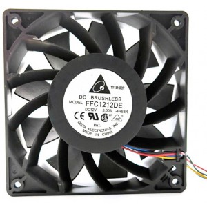 DELTA FFC1212DE 12V 2.4A 4wires Cooling Fan