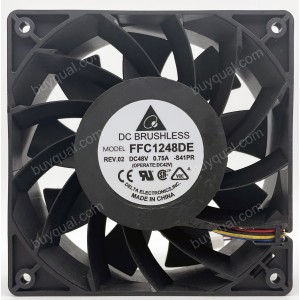 DELTA FFC1248DE 48V 0.75A 4 wires Cooling Fan