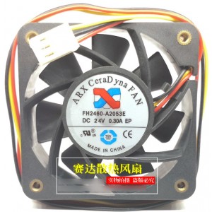 ARX FH2460-A2053E 24V 0.30A 3wires Cooling Fan 
