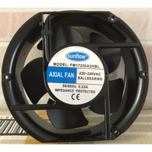 sunflow FM17250A2HBL 220/240V 0.23A 2 Wires Cooling Fan 