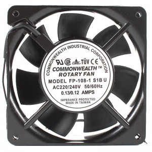 COMMONWEALTH ROTARY FAN FP-108-1 FP-108-1S1BU 220/240V 0.13/0.12A 2wires Cooling Fan 