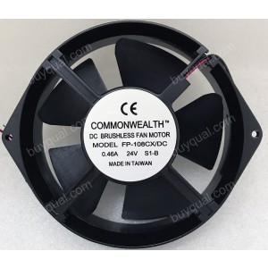 COMMONWEALTH FP-108CX/DC 24V 0.46A 2 wires Cooling Fan