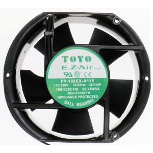 TOYO FP-108EX-A115 110/120V 32/31W 2wires Cooling Fan