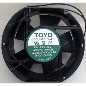 TOYO FP-108EX-A240 FP-108EX 220/240V 38W 0.28A Cooling Fan