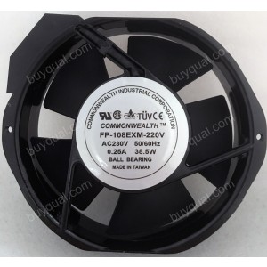 COMMONWEALTH FP-108EXM FP-108EXM-220V FP-108EXMHP 220V 0.25A 38.5W Cooling Fan - Original New