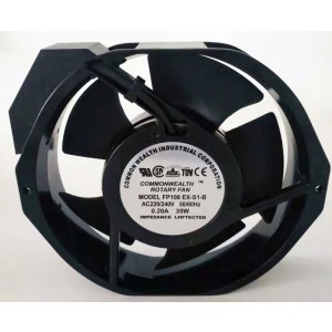 COMMONWEALTH FP108EX-S1-B 220/240V 0.2A 35W Cooling Fan