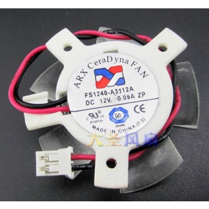 ARX FS1240-A3112A 12V 0.09A 2wires Cooling Fan