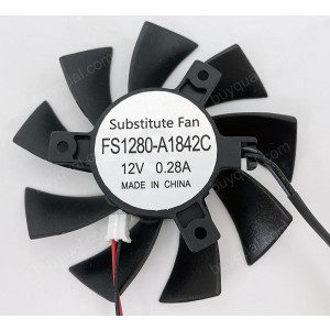 ARX FS1280-A1842C 12V 0.28A 2wires Cooling Fan