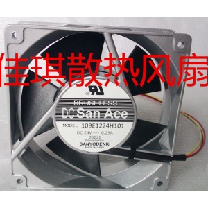 Sanyo 109E1224H101 24V 0.25A 3wires Cooling Fan