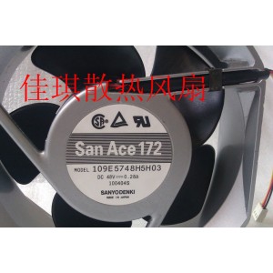 Sanyo 109E5748H5H03 48V 0.28A 3wires Cooling Fan