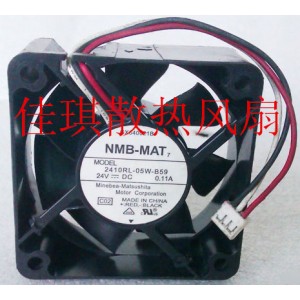 NMB 2410RL-05W-B59 24V 0.11A 3wires Cooling Fan
