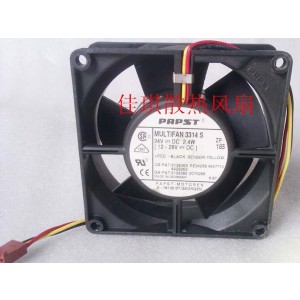 Ebmpapst 3314S 24V 2.4W 3wires Cooling Fan