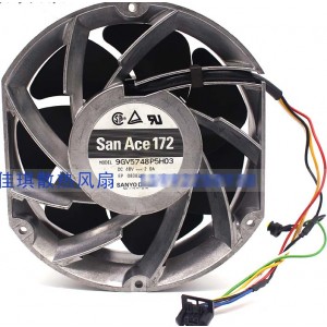 SANYO 9GV5748P5H03 48V 2.0A 4wires Cooling Fan