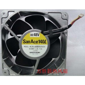 Sanyo 9LB1448AS503 48V 0.71A 3wires Cooling Fan