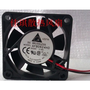 DELTA AFB0624HD 24V 0.08A  2wires Cooling Fan
