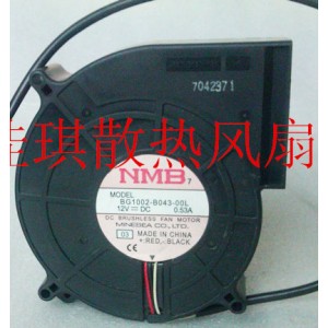 NMB BG1002-B043-00L 12V 0.53A 3wires Cooling Fan