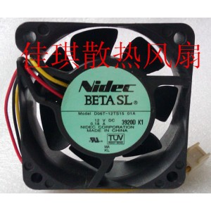 Nidec D06T-12TS15 12V 0.18A 3wires Cooling Fan