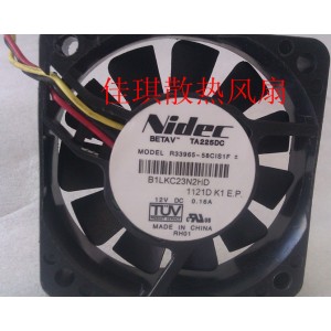 Nidec R33965-58CIS1F 12V 0.16A 3wires Cooling Fan