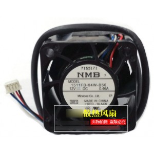 NMB 1511FB-04W-B56 12V 0.46A 4wires Cooling Fan