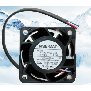 NMB 1611RL-04W-B46 12V 0.13A 4wires Cooling Fan