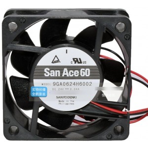 SANYO 9GA0624H6002 24V 0.04A 2wires Cooling Fan