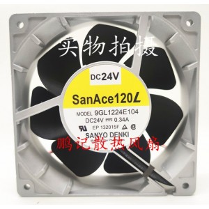 Sanyo 9GL1224E104 24V 0.34A 2wires Cooling Fan