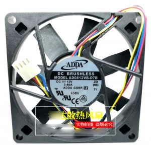 ADDA AB0812VB-D7B 12V 0.40A 4wires Cooling Fan