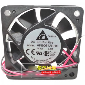 DELTA AFB0612HHB 12V 0.18A 2wires Cooling Fan