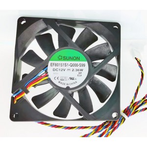 SUNON EF80151S1-Q000-S99 12V 2.36W 4 Wires Cooling Fan 