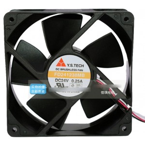 Y.S.TECH FD241238MB 24V 0.25A 3wires Cooling Fan