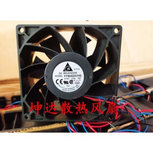 DELTA FFB0924VHE -R00 24V 0.42A 2wires 3wires Cooling Fan