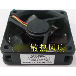 SUNON GM1255PHV1-A 12V 1.7W 3wires cooling fan