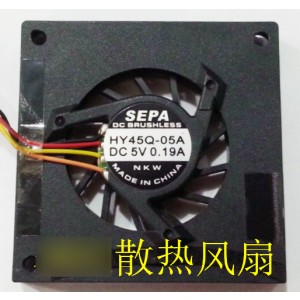 SEPA HY45Q-05A 5V 0.19A 4wires Cooling Fan 