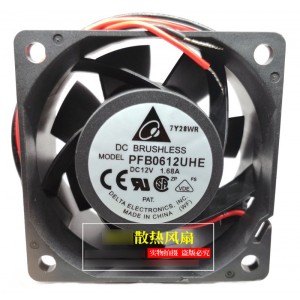 DELTA PFB0612EHE 12V 0.95A 2wires Cooling Fan