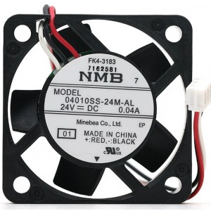NMB 04010SS-24M-AL 24V 0.04A 3wires Cooling Fan