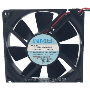NMB 3108NL-04W-B20 12V 0.14A 2 Wires Cooling Fan 