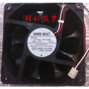 NMB 4715KL-07W-B69 48V 0.67A 3 Wires Cooling Fan 