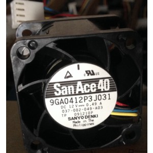 SANYO 9GA0412P3J031 12V 0.49A 4 Wires Cooling Fan 
