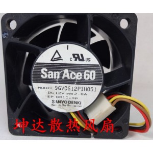 SANYO 9GV0612P1H051 12V 2.0A 3 Wires Cooling Fan 