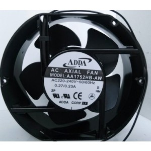 ADDA AA1752HB-AW 220/240V 0.27/0.23A 2wires Cooling Fan