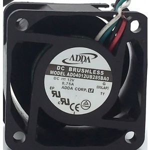 ADDA AD04012UB285BA0 12V 0.75A 2 Wires Cooling Fan 