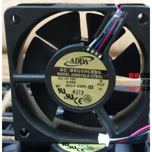 ADDA AD0612LB-C7BGL 12V 0.08A 4 Wires Cooling Fan 