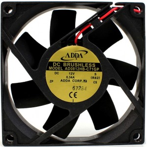 ADDA AD0812HB-C71GP 12V 0.34A 2wires Cooling Fan