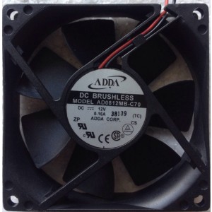 ADDA AD0812MB-C70 12V 0.16A 2 Wires Cooling Fan 