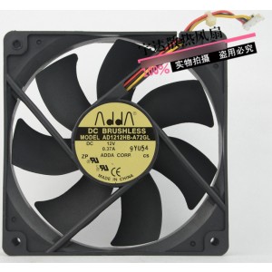 ADDA AD1212HB-A72GL 12V 0.37A 3wires cooling fan