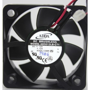 ADDA AD5012LB-C71 12V 0.12A 2 wires Cooling Fan