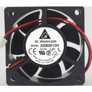 DELTA ASB0612H 12V 0.34A 2 Wires Cooling Fan 