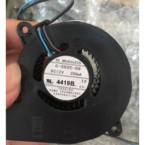 TOSHIBA C-S02C-09 12V 250mA 3 wires Cooling Fan